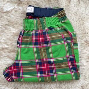 Y2K Abercrombie Green Tartan Plaid Pajama Pants